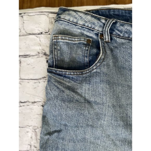 Ellos Womens Plus Size Blue Jeans Size 28‎ Tag 32 Curvy Denim High Rise Straight - Picture 6 of 16